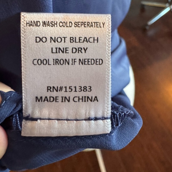 NWT Anthropologie Current Air Collared Crossover Top Blue XS Classic V Neck - Picture 8 of 8